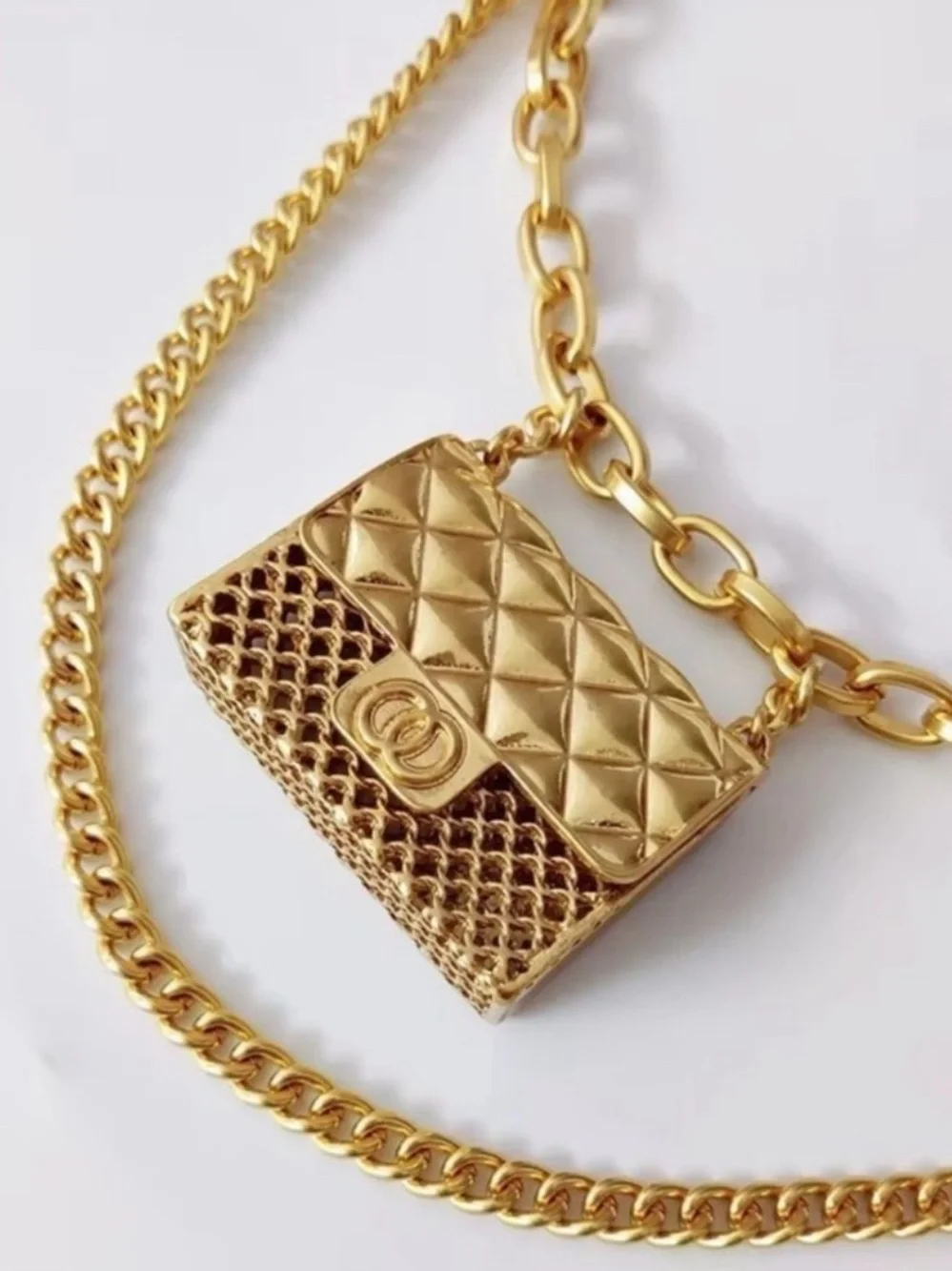 Tassel Gold Chain Belt with Mini Bag Trendy!